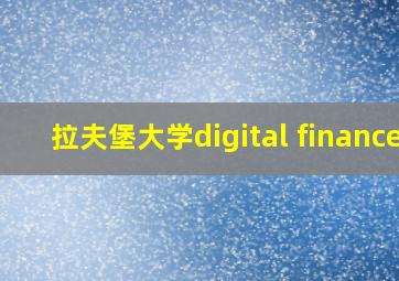 拉夫堡大学digital finance